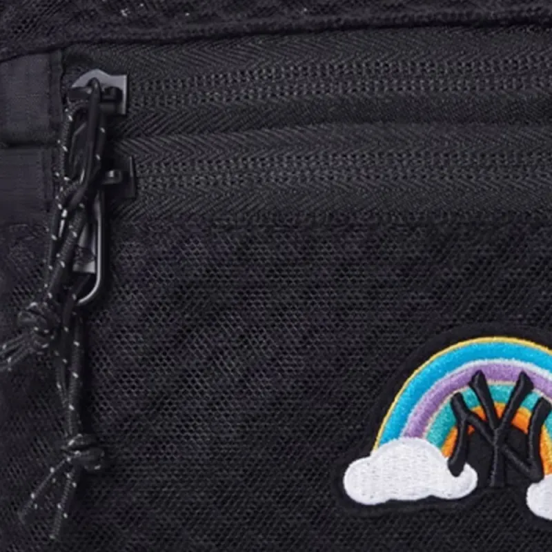New Era Rainbow & NY Logo Embroidery Crossbody Bag Unisex Black-4