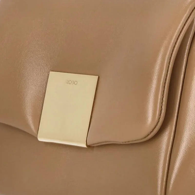 Rodo Calfskin One Shoulder Handbag Women's Tobacco Brown-3