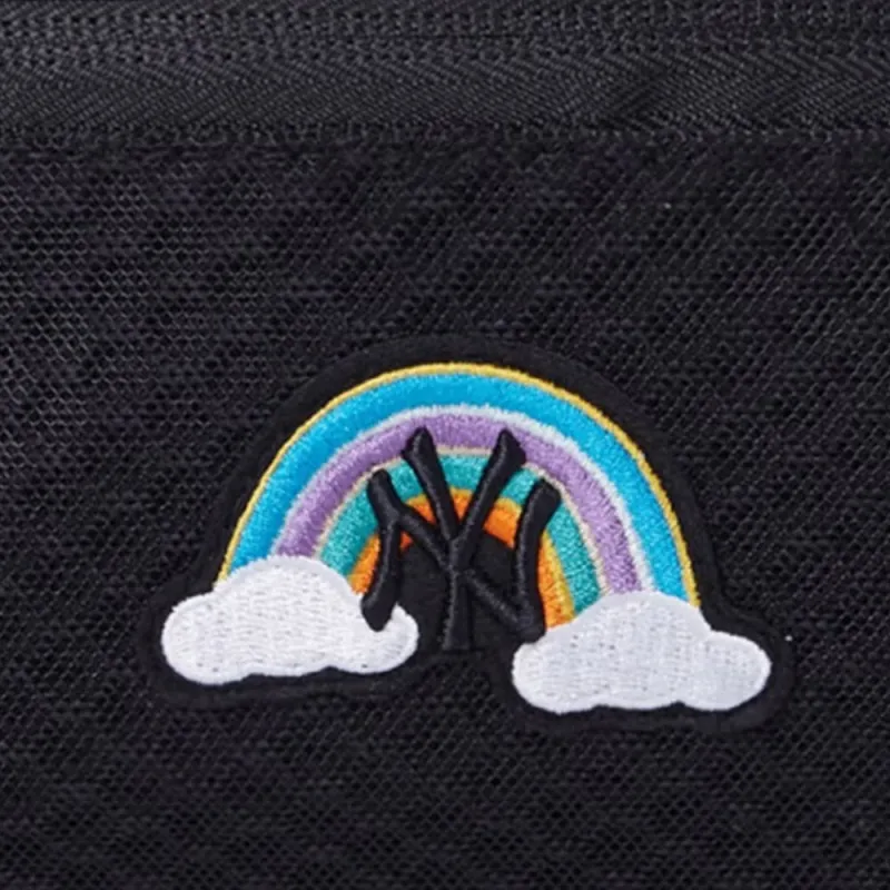 New Era Rainbow & NY Logo Embroidery Crossbody Bag Unisex Black-2