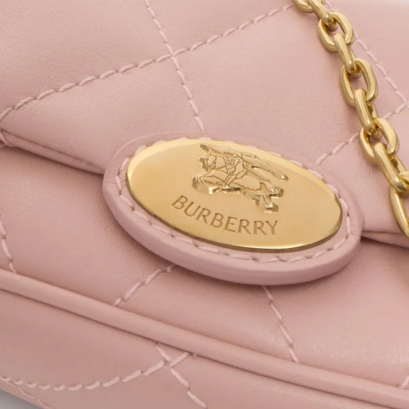 Burberry Calfskin Crossbody Bag Women's Rose Pink-3
