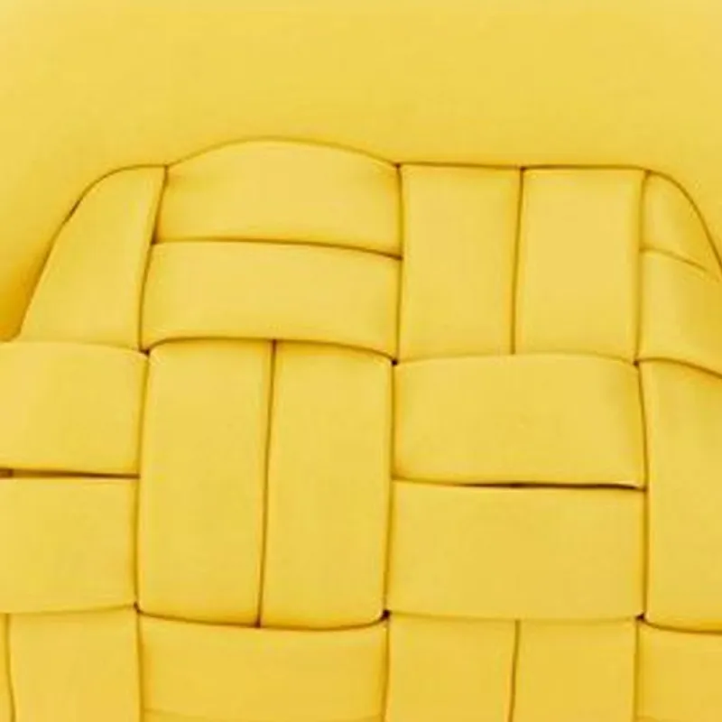 THEMOIRE Polyurethane Clutch Women's Yellow-4