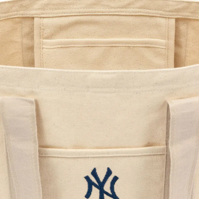 New Era Cotton Tote Bag, Shopping Bag, Handbag, Shoulder Bag Unisex Cream-3