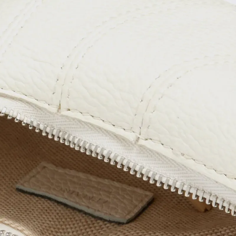 Lemaire Croissant Series Cow Leather Croissant Bag Coin Purse Unisex Chalk White-2