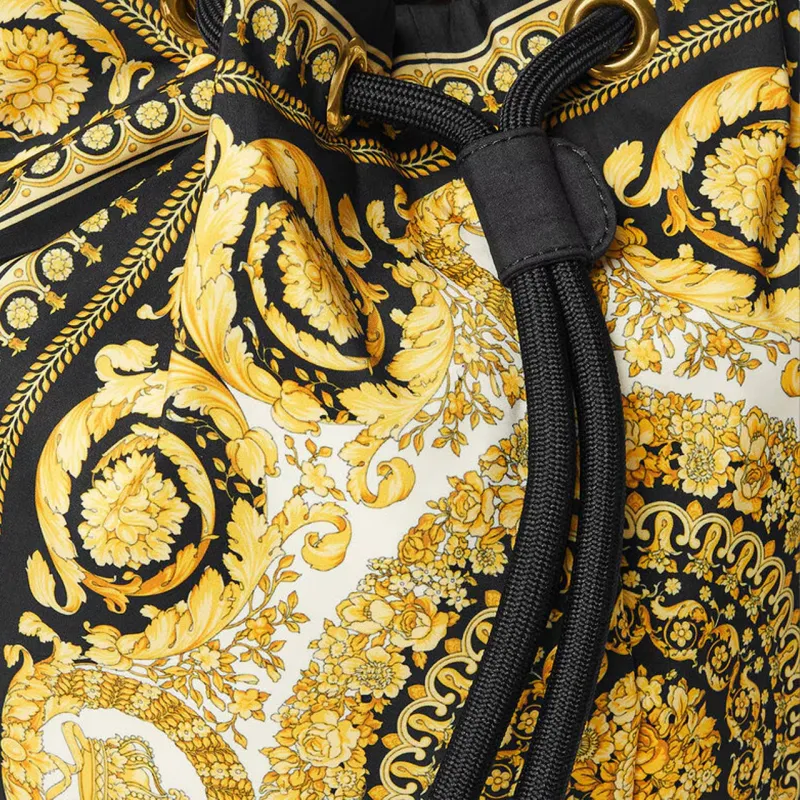 VERSACE Barocco Nylon Bucket Bag Crossbody Bag Unisex Multicolor-2