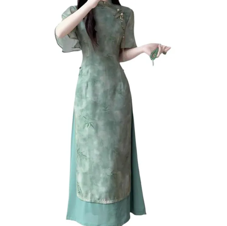 Mu Xiao Xin Short Sleeved Dress Women's-1