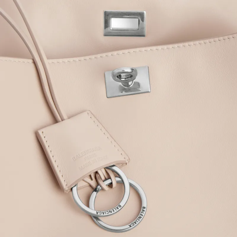 Balenciaga Rodeo Cow Leather Shoulder Bag, Crossbody Bag, Handbag Trumpets Women's Almond-5