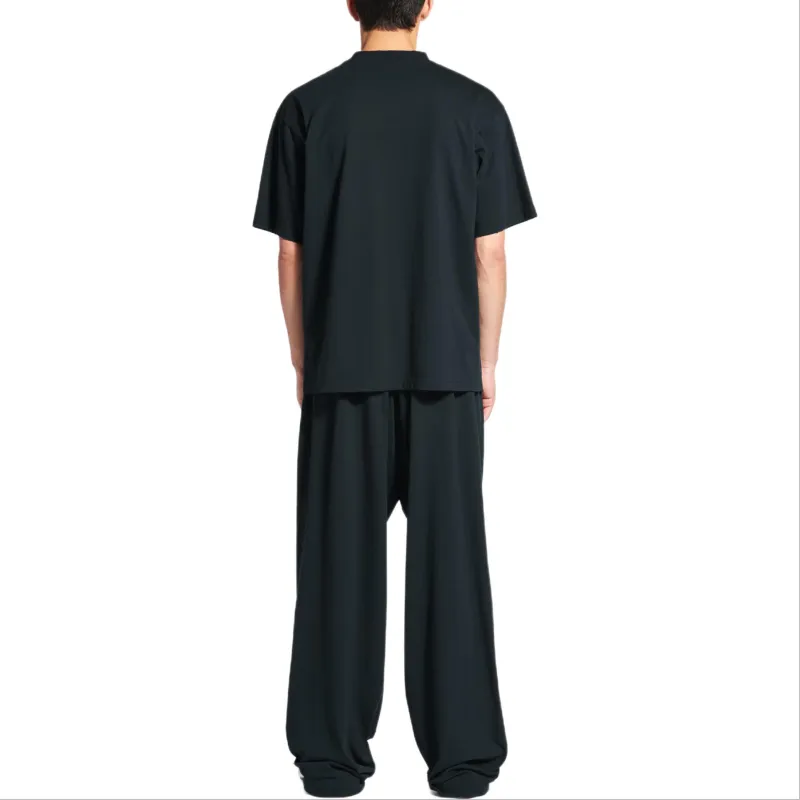 Balenciaga Casual Pants Loose Fit Men's Black-3