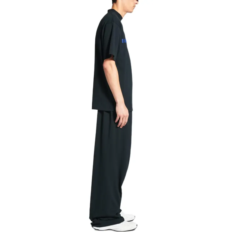 Balenciaga Casual Pants Loose Fit Men's Black-4