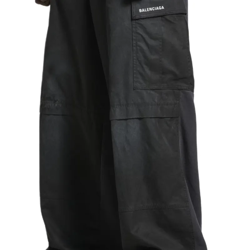 Balenciaga Cargo Pants Loose Fit Men's Black-5