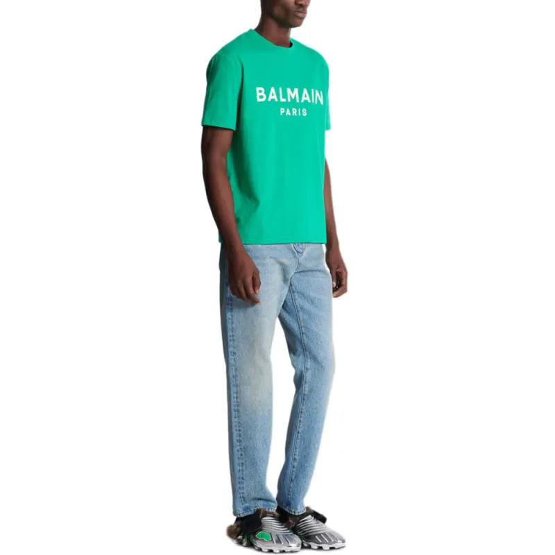 BALMAIN Logo print T shirt-4