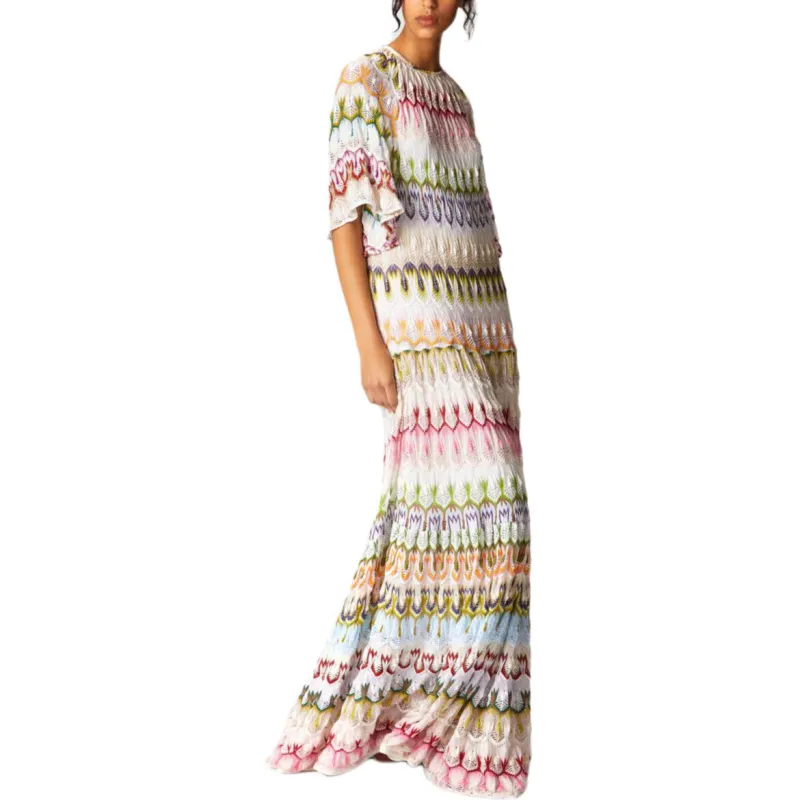 MISSONI Short Sleeved Dress Women's Multicolor-1
