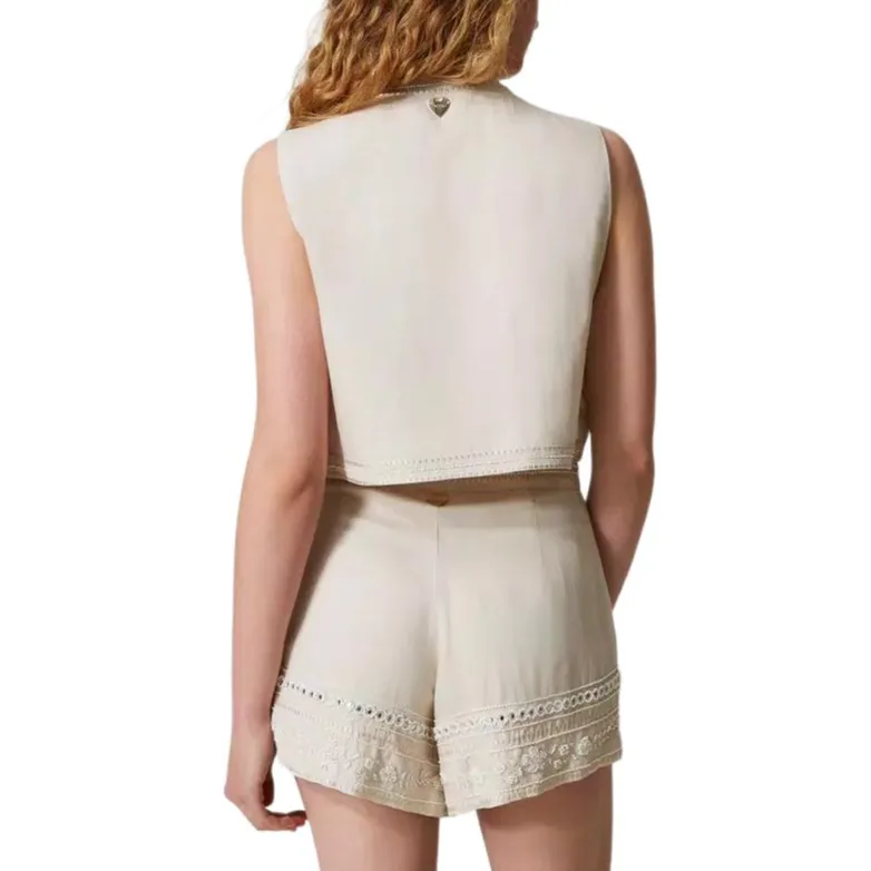 TWINSET MILANO SS25 Vest Women's Beige-2