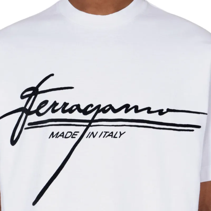Ferragamo Logo print Cotton T shirt-3