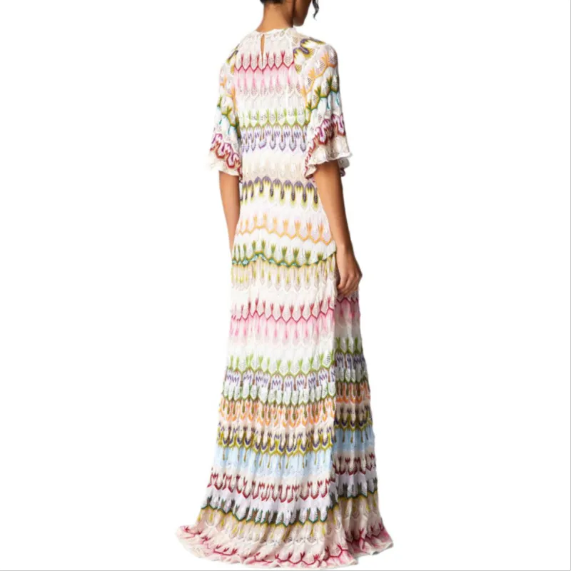 MISSONI Short Sleeved Dress Women's Multicolor-2