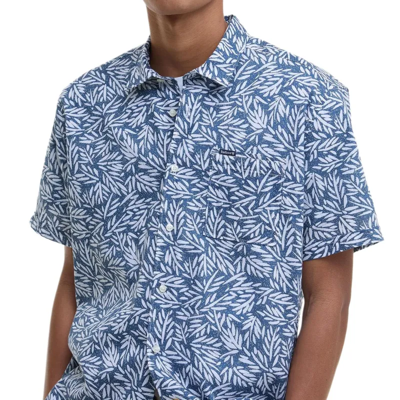 BARBOUR Shirt Men's Marine Blue-4