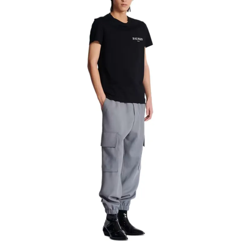 BALMAIN Logo print T shirt-3