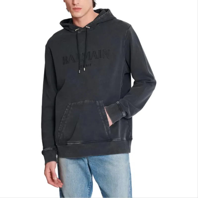 BALMAIN Sweatshirts Men Gray-2
