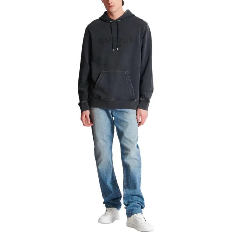 BALMAIN Sweatshirts Men Gray-3