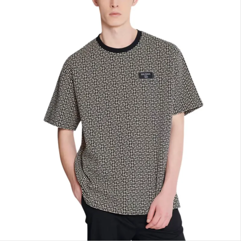 BALMAIN Monogram jacquard T shirt-2