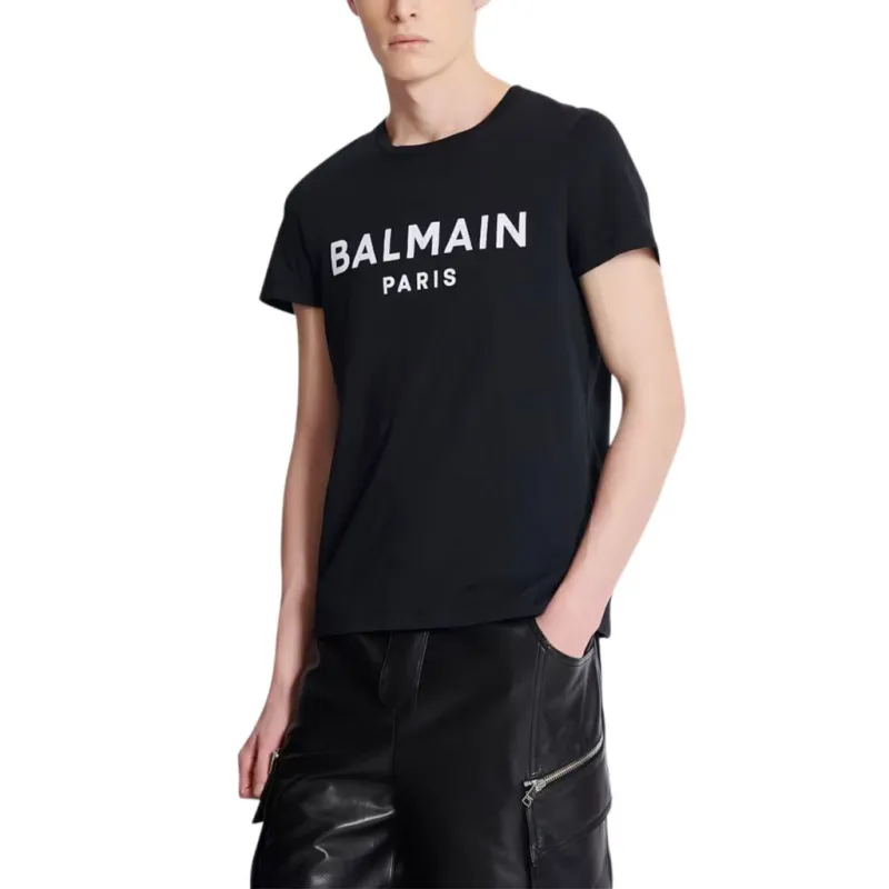 BALMAIN T Shirts Men Black-2
