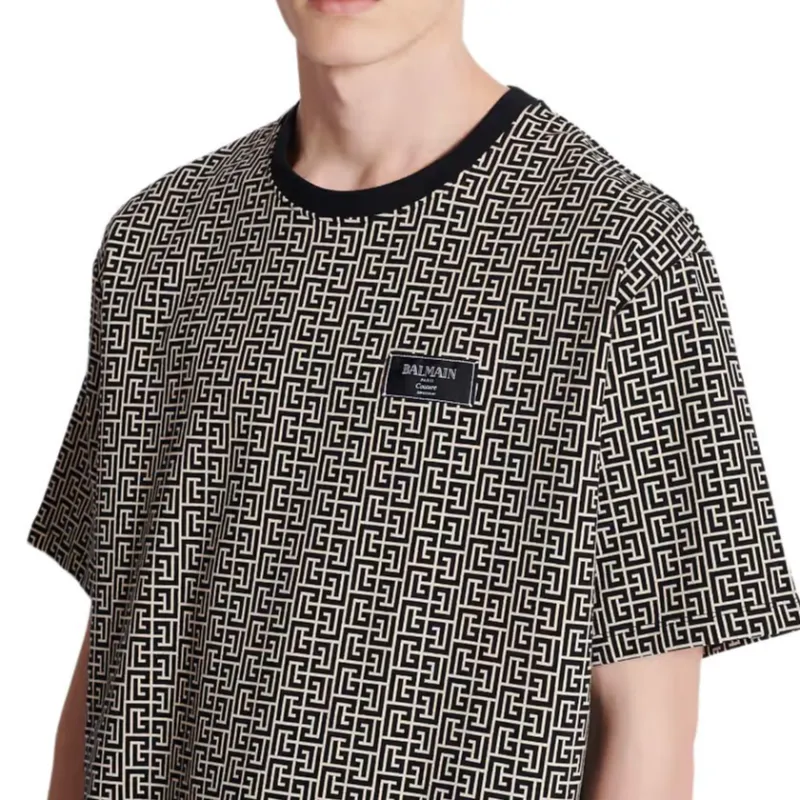 BALMAIN Monogram jacquard T shirt-6
