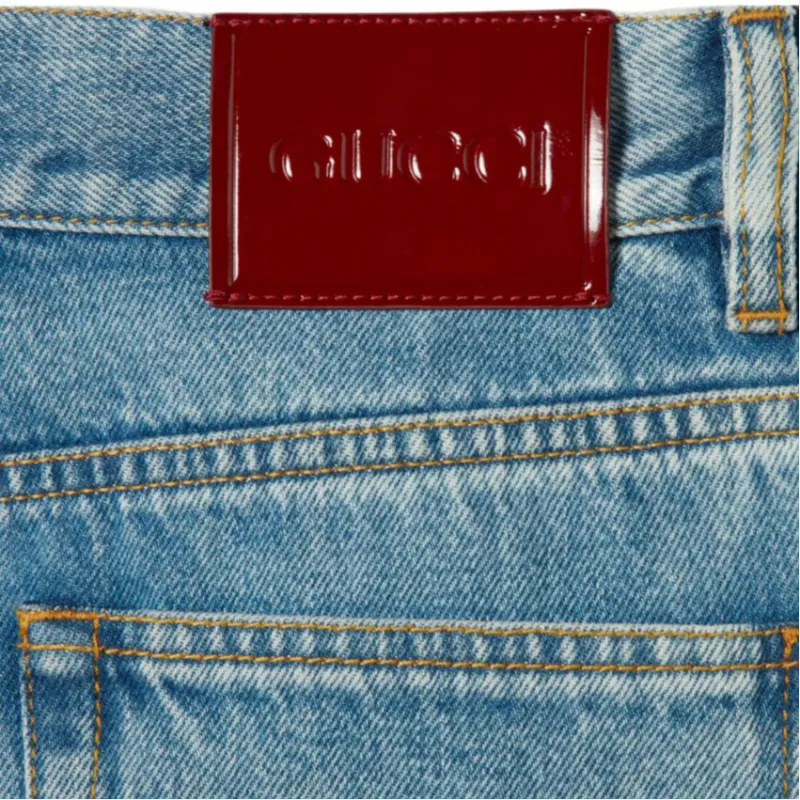GUCCI FW25 Denim Shorts Women's Light Blue-2
