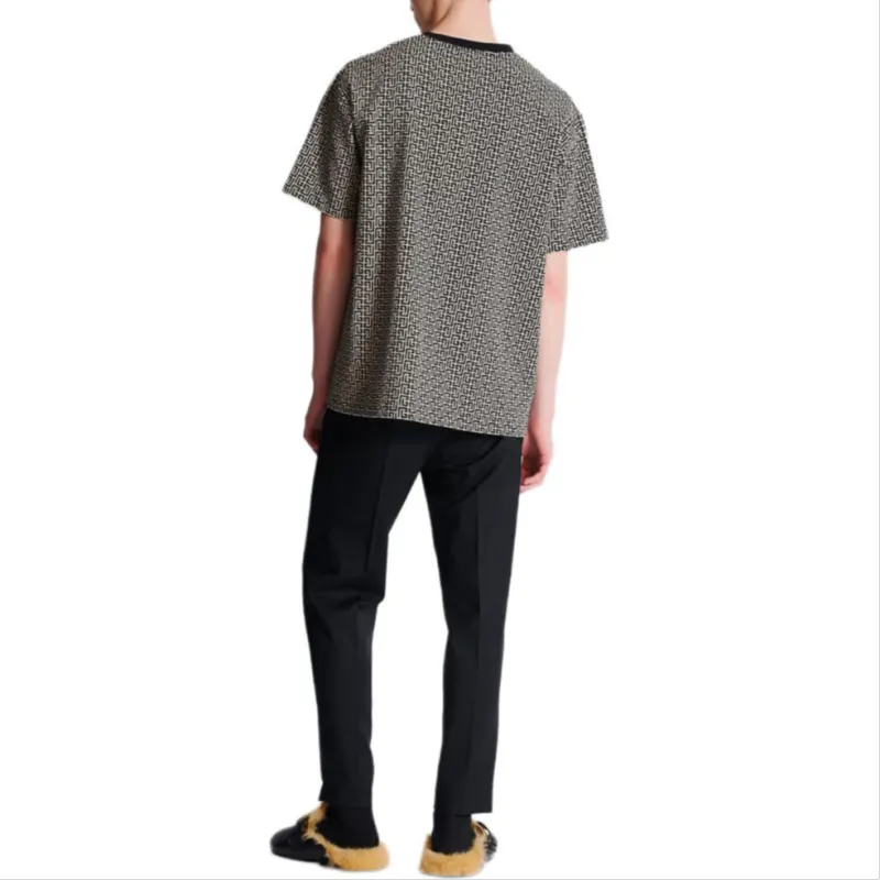 BALMAIN Monogram jacquard T shirt-4