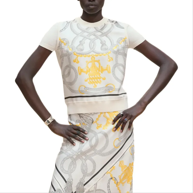 HERMES Cashmere Sweater Women's White-1