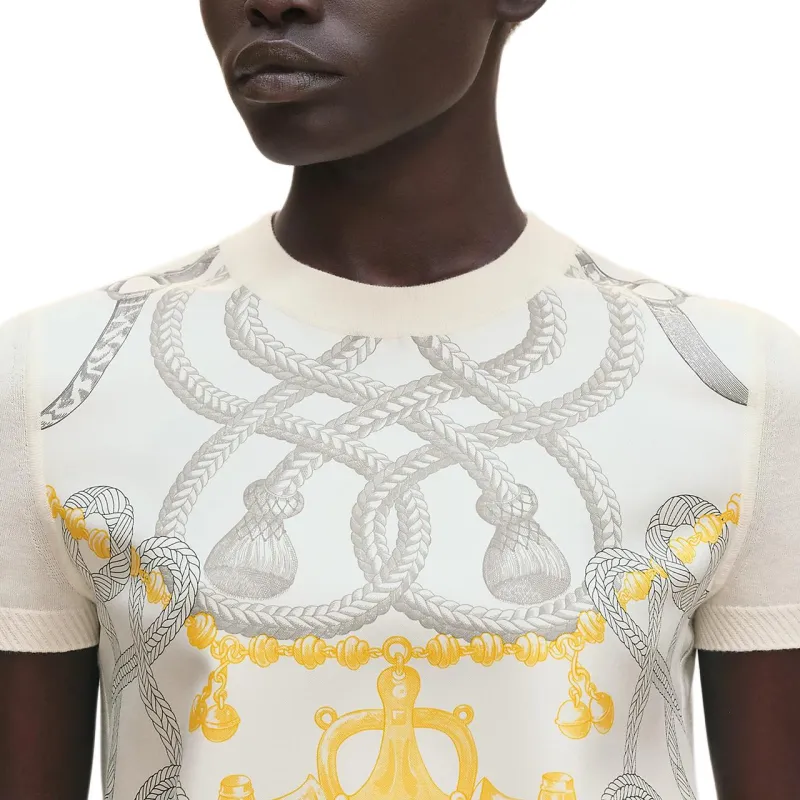 HERMES Cashmere Sweater Women's White-3