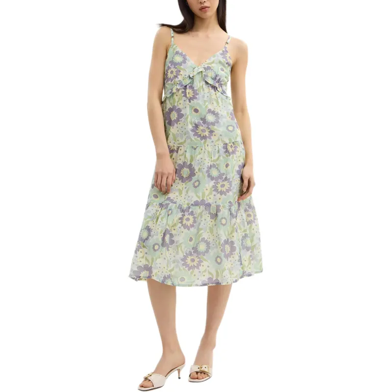 COACH SS25 Slip Dress Women's Green-1