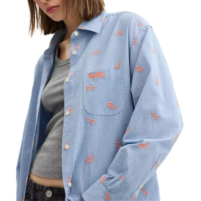 COACH Shirts Women's Blue-3