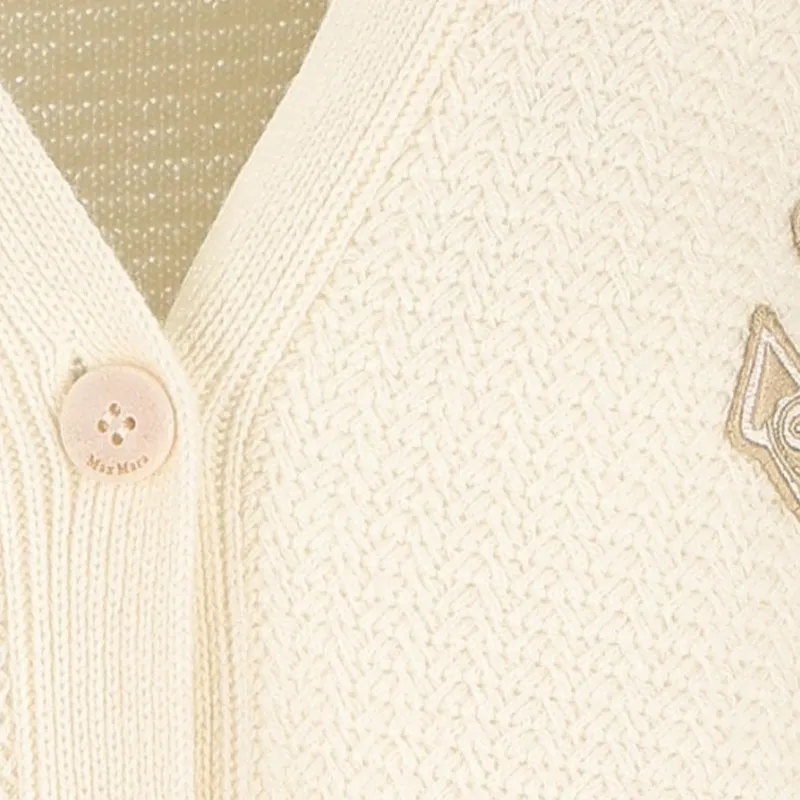 MaxMara Ravello V Neck Button Up Cardigan-2