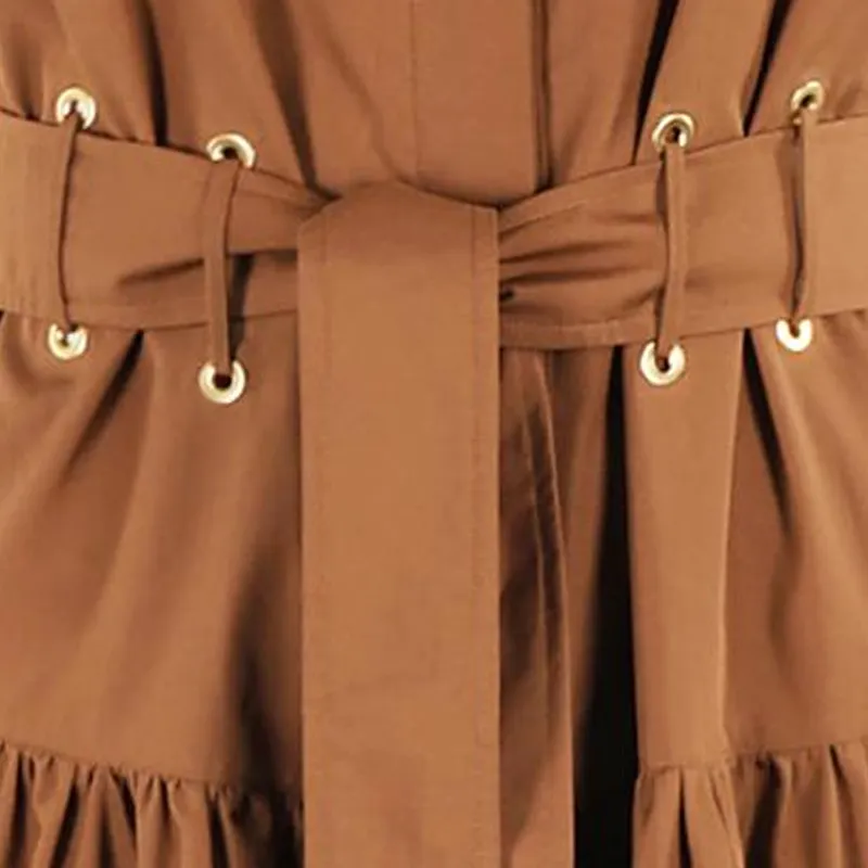 MaxMara Short Sleeved Dress Women's Brown-2