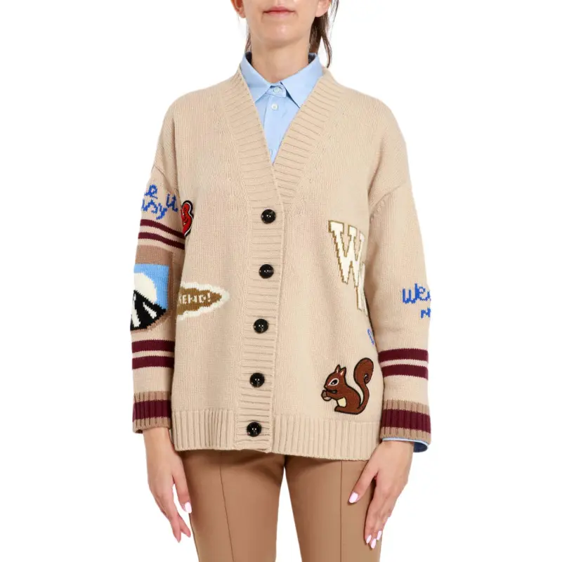 WEEKEND MaxMara Buttoned V-Neck Cardigan-1