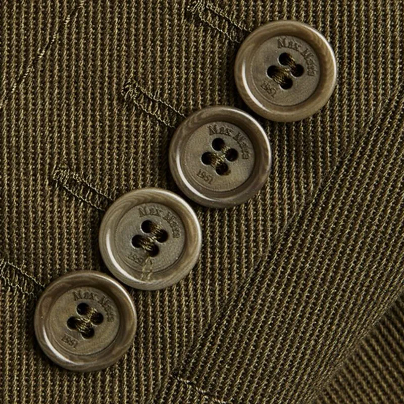 MaxMara Recital Buttoned Long Sleeved Jacket-4