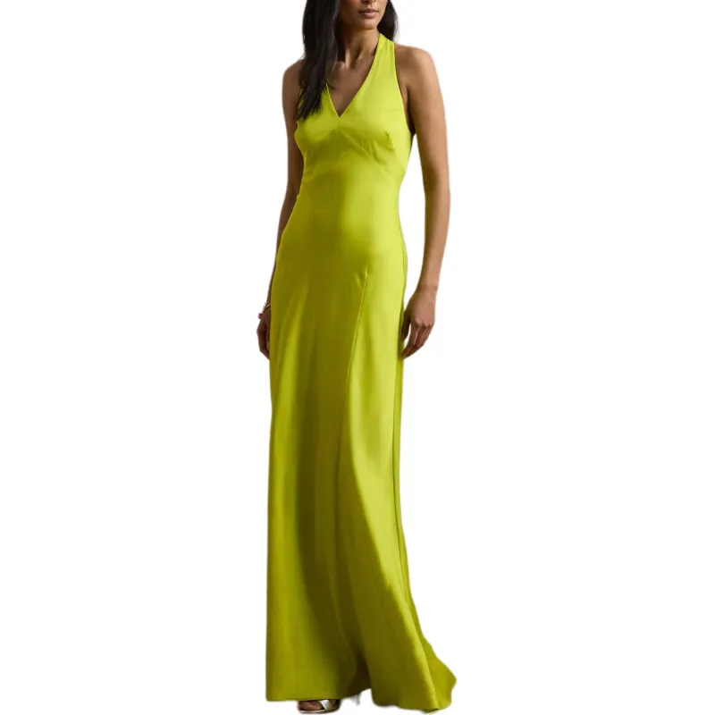LAUREN RALPH LAUREN Sleeveless Dress Women's Yellow Green-1