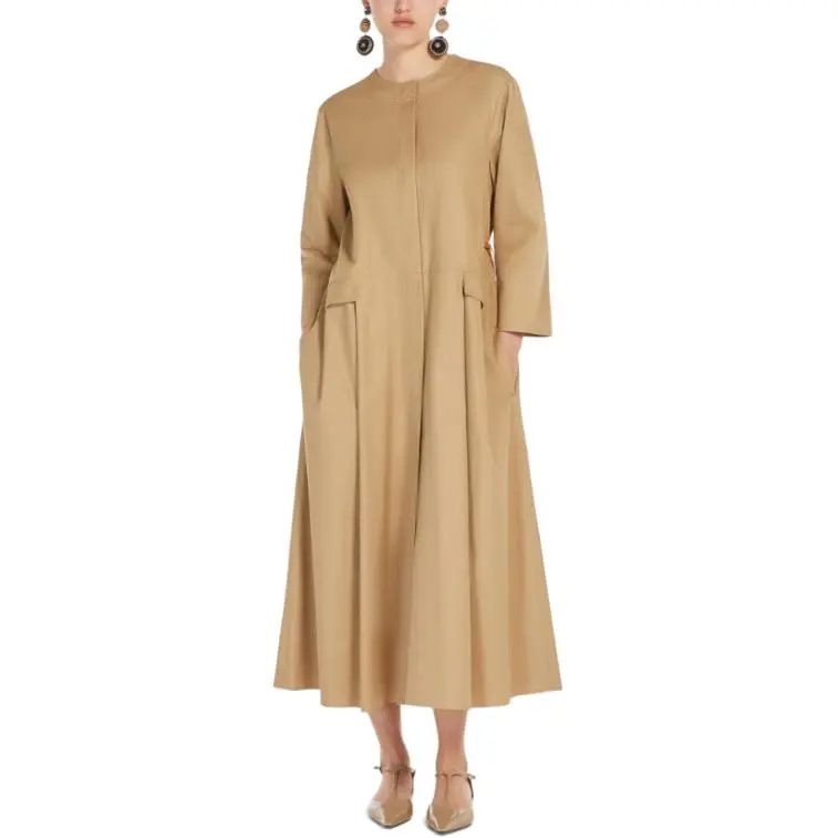 MaxMara Long Sleeved Dresses Women's Hazelnut Brown-1