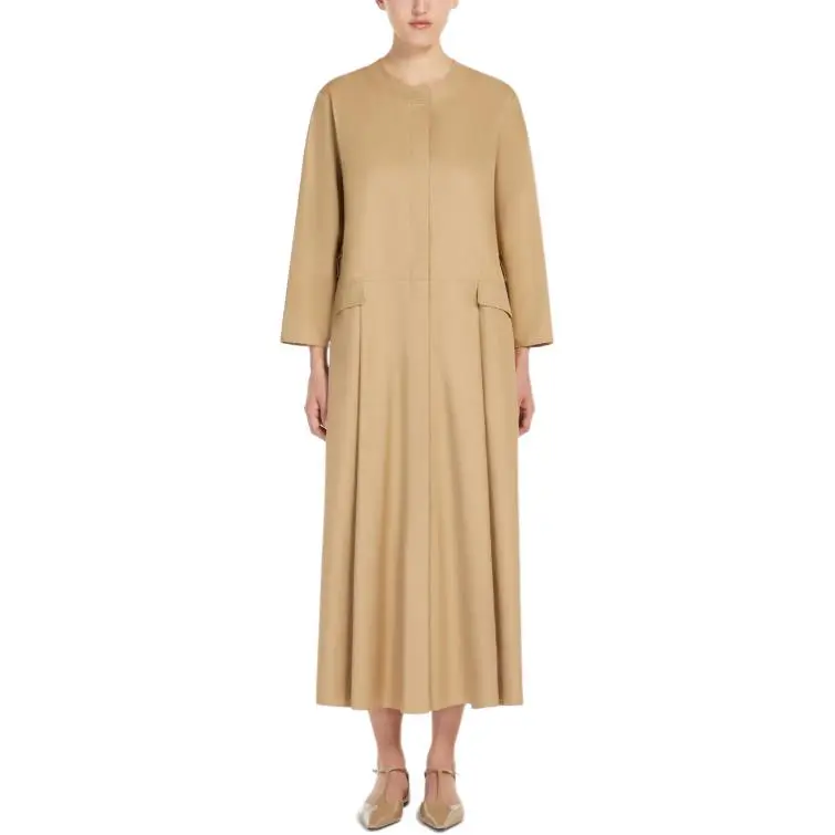 MaxMara Long Sleeved Dresses Women's Hazelnut Brown-2