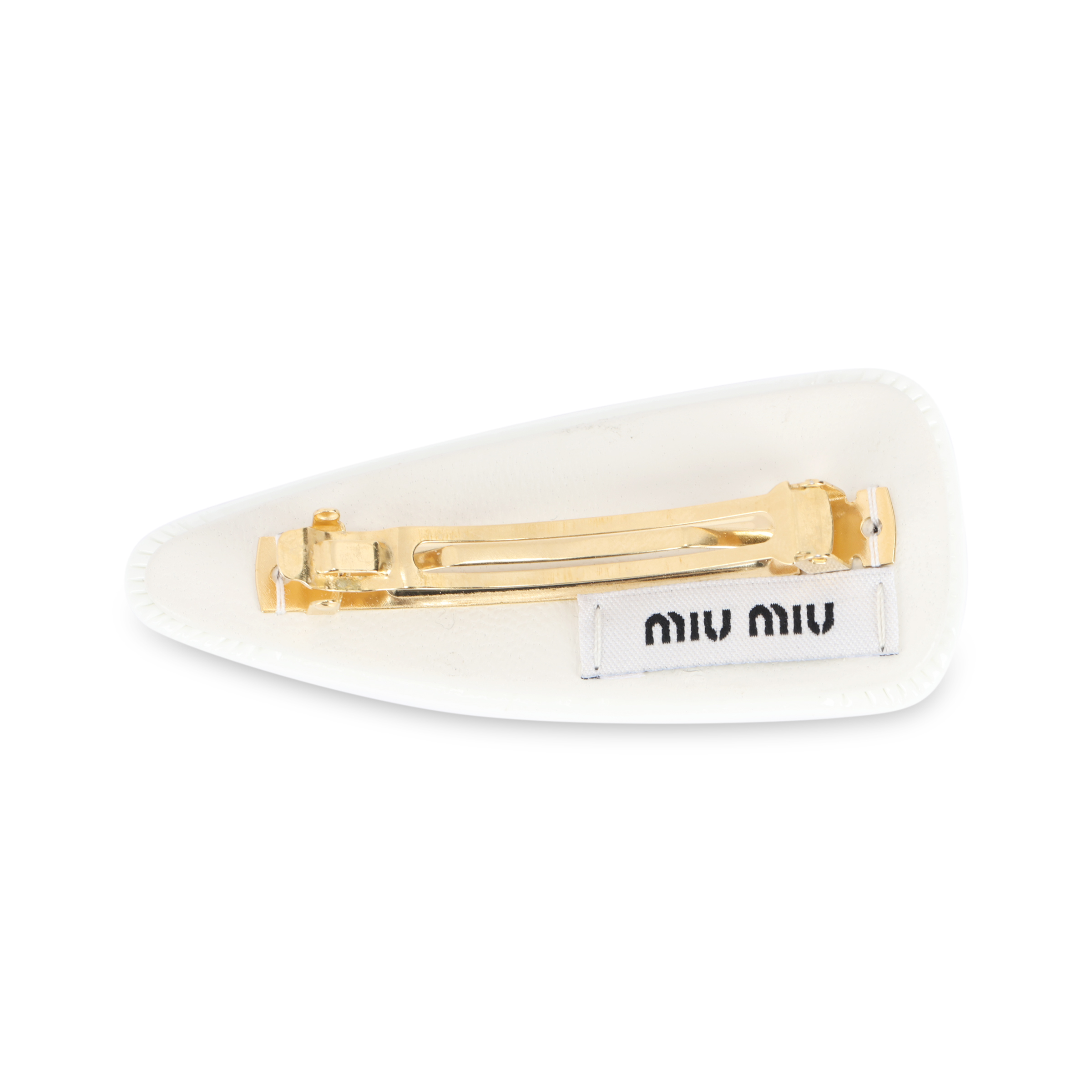 ハット MIU MIU Gold l Hair Clip MIU MIU Leather Hair Clip - POIZON